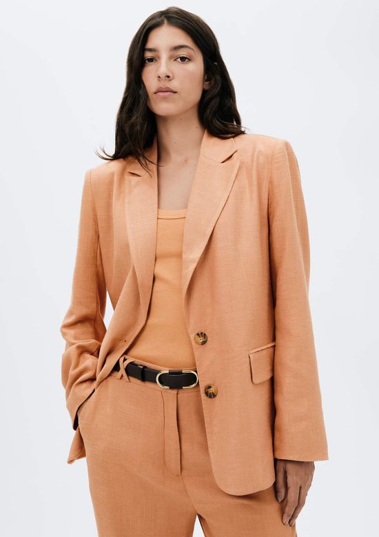 Foto do produto: Blazer Feminino Reto em Viscolinho - Salmão