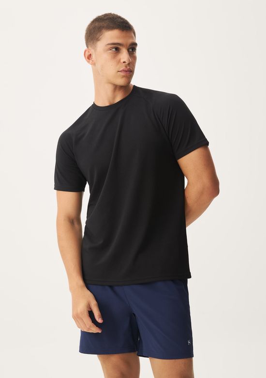 Foto do produto: Camiseta Esportiva Masculina Manga Curta Raglan - Preto