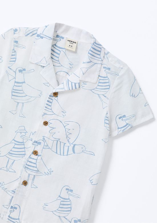 Foto do produto: Camisa Infantil Menino Toddler Estampada Em Algodão - Cinza