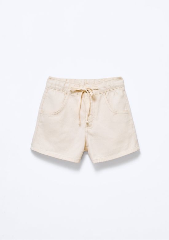 Foto do produto: Bermuda Infantil Menina Em Sarja - Natural