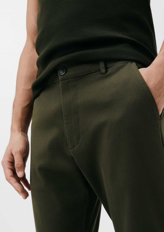 Foto do produto: Calça Em Sarja Masculina Taper Chino - Verde