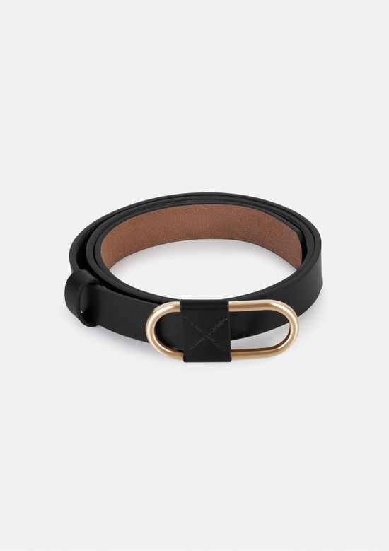 Foto do produto: Cinto Feminino Em Couro Com Fivela Oval - Preto