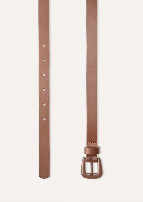 Foto do produto: Cinto Feminino Fino Com Fivela De Metal - Marrom