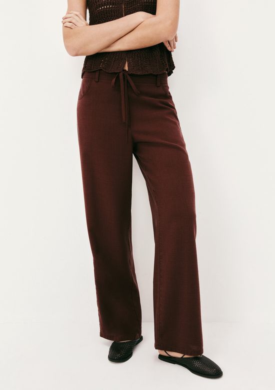 Foto do produto: Calça Feminina Em Liocel Lavado - Marrom