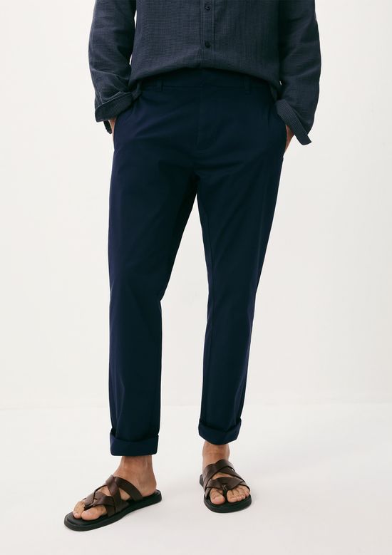 Foto do produto: Calça Masculina Slim Em Sarja Empapelada - Azul