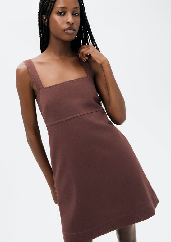 Foto do produto: Vestido Curto Decote Quadrado - Vinho