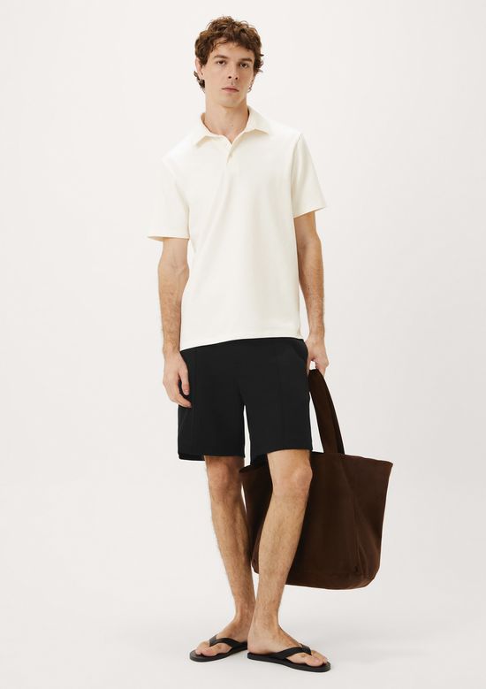 Foto do produto: Bermuda Masculina Chino Em Malha Premium - Preto