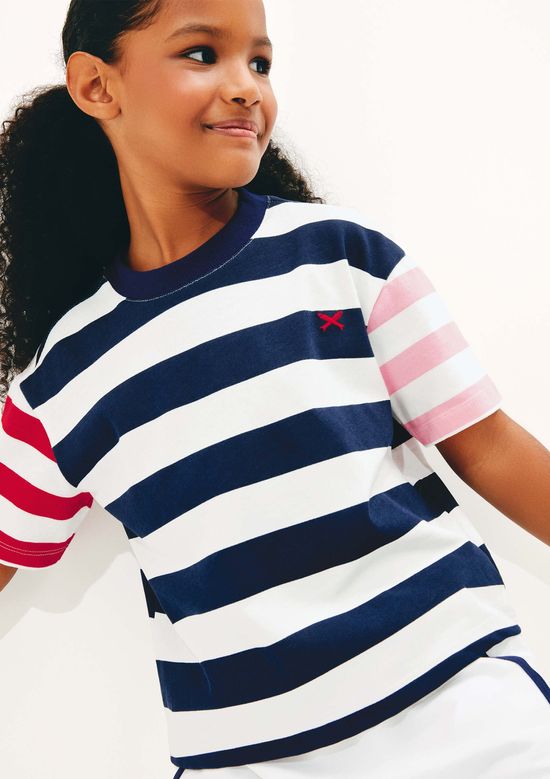 Foto do produto: Blusa Infantil Menina Oversized Listrada - Azul