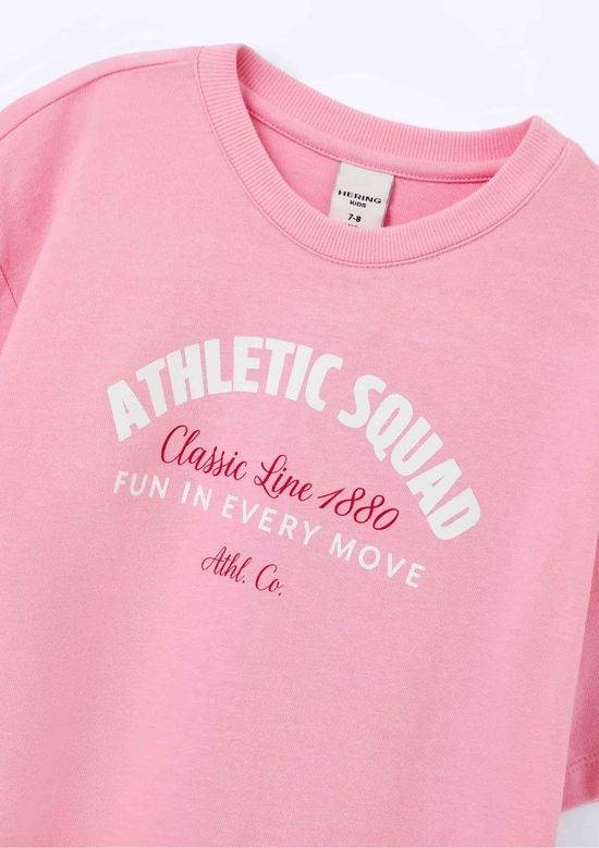 Foto do produto: Blusa Infantil Menina Box Oversized - Rosa