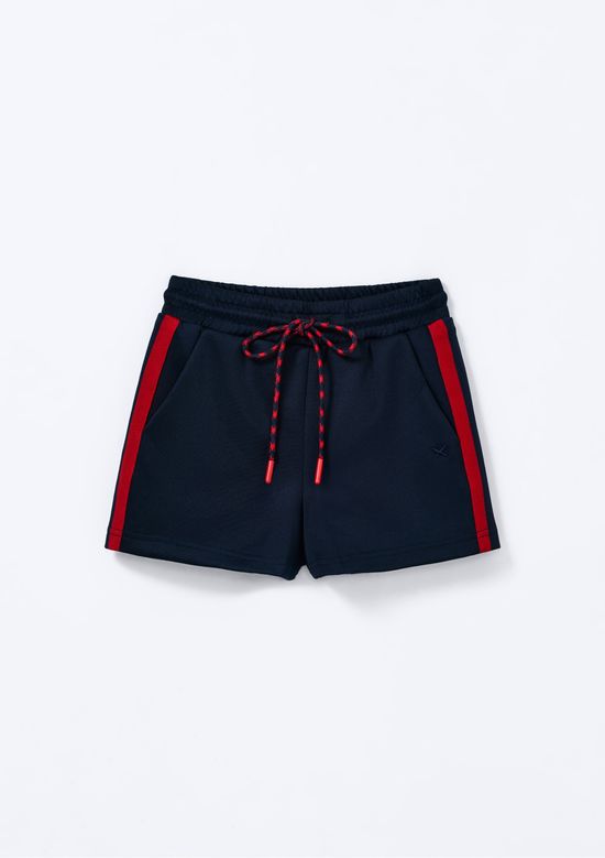 Foto do produto: Shorts Infantil Menina Reto Faixas Laterais - Azul