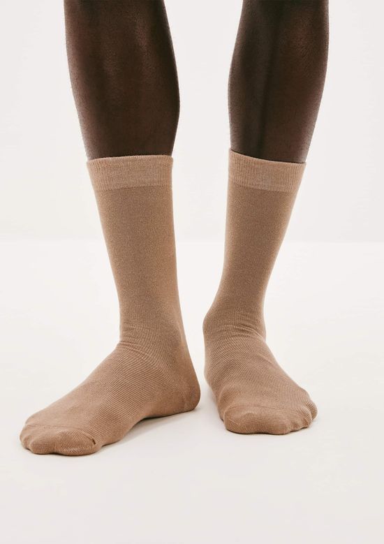 Foto do produto: Meia Cano Longo Unissex Em Malha - Bege
