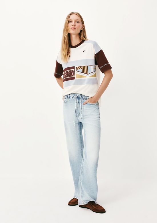 Foto do produto: Calça Jeans Feminina Cintura Média Wide Leg - Azul