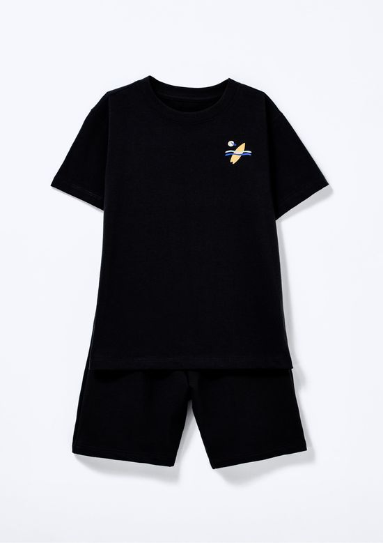 Foto do produto: Conjunto Infantil Menino Oversized Estampado - Preto