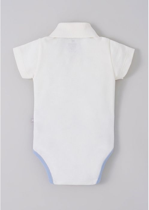 Body Polo Bebê Menino - Off White