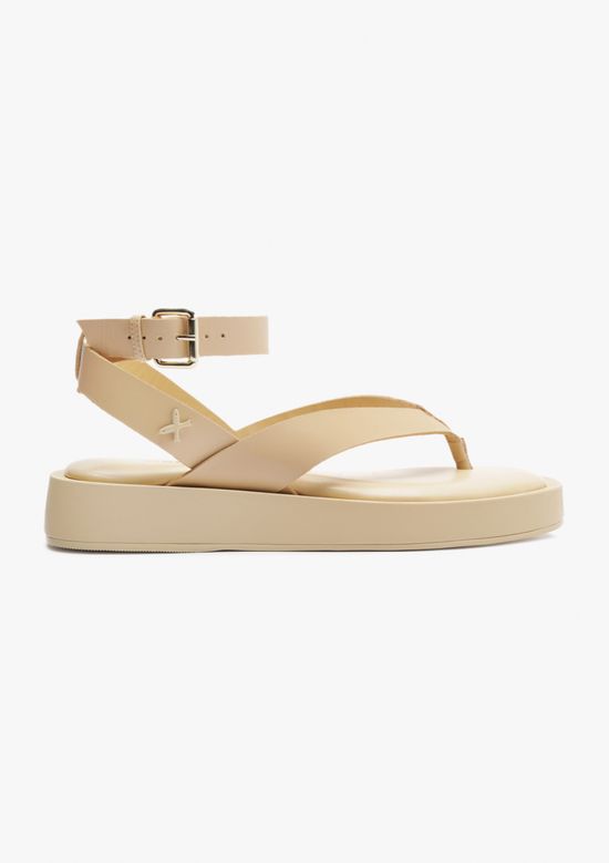 Foto do produto: Sandália Flatform Feminina Tiras - Bege