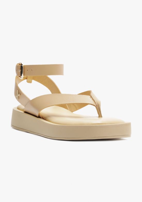Foto do produto: Sandália Flatform Feminina Tiras - Bege