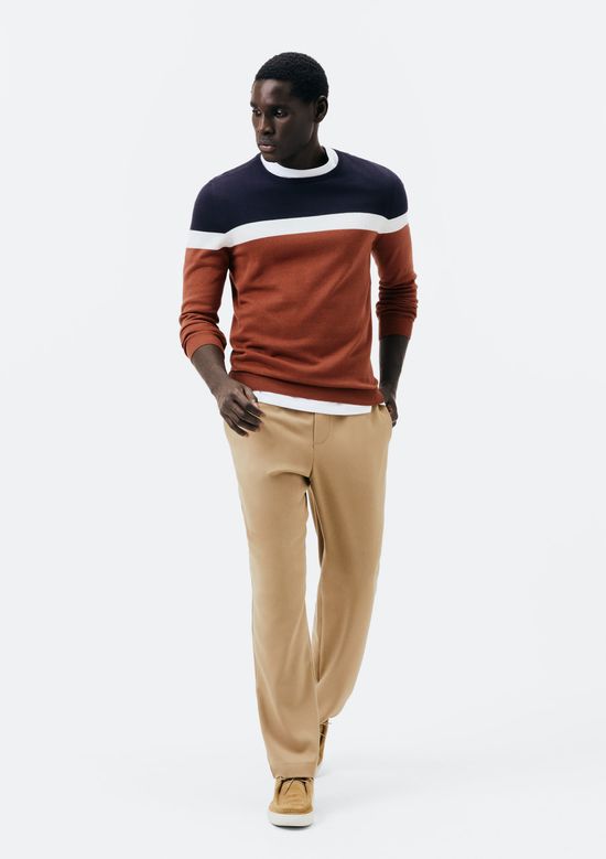 Foto do produto: Suéter Masculino Listrado Em Tricô - Azul