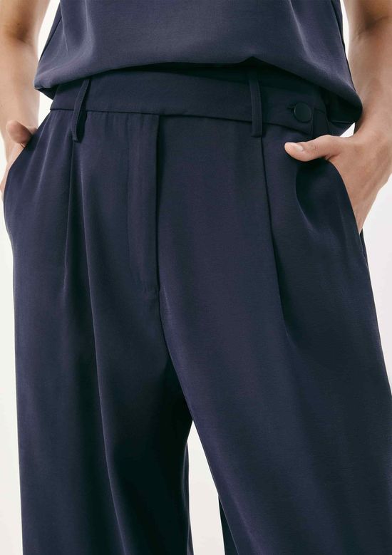 Foto do produto: Calça Feminina Reta Cintura Alta Peach Touch - Azul