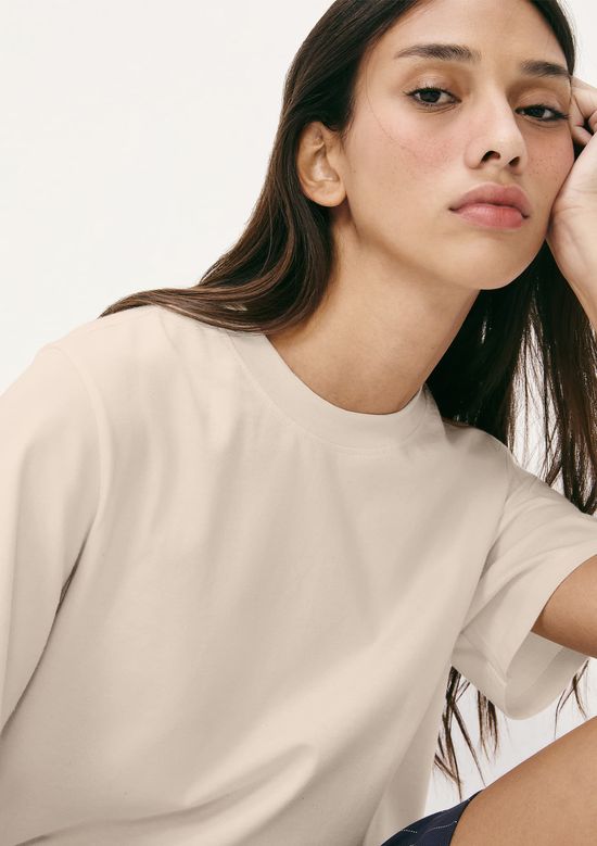 Foto do produto: Camiseta Feminina Manga Curta Super Cotton - Bege