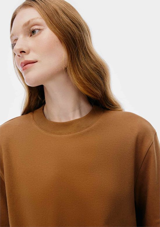 Foto do produto: Camiseta Básica Feminina Manga Curta Mid - Marrom