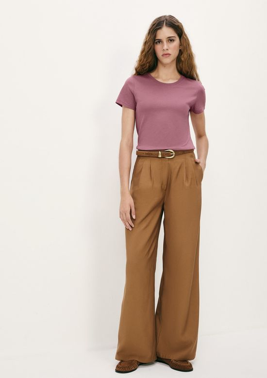 Foto do produto: Camiseta Básica Feminina Slim World - Rosa