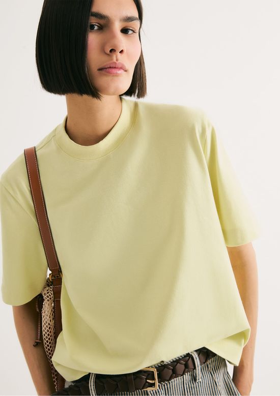 Foto do produto: Camiseta Básica Feminina Manga Curta Mid - Amarelo