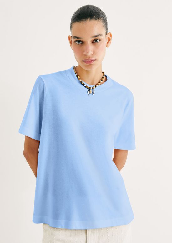 Foto do produto: Camiseta Básica Feminina Estonada Soft - Azul