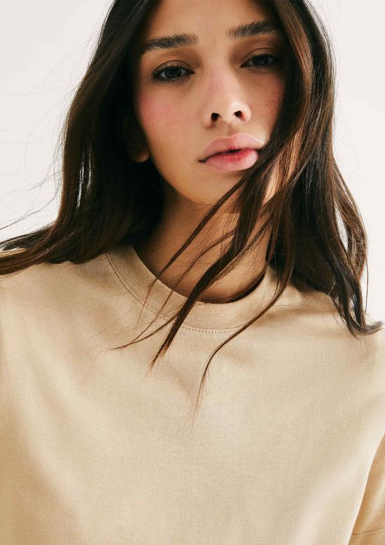 Foto do produto: Camiseta Básica Feminina Estonada Soft - Bege