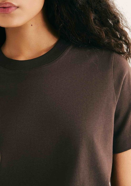 Foto do produto: Camiseta Feminina Manga Curta Super Cotton - Marrom