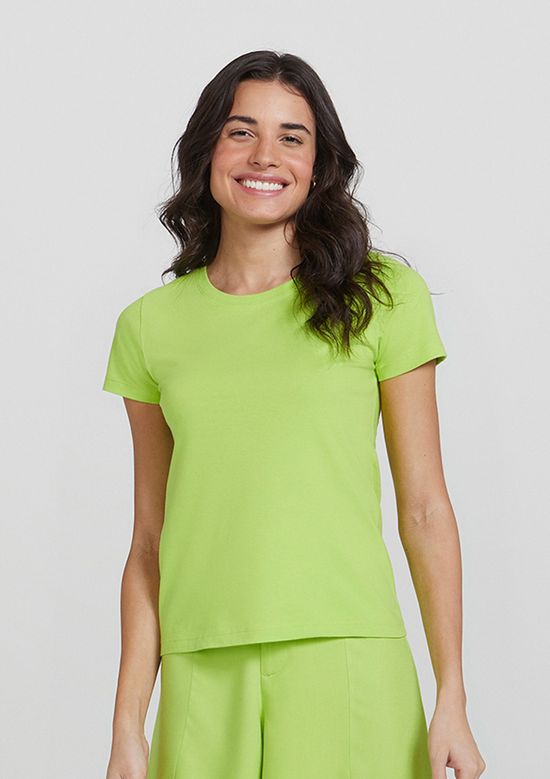 Foto do produto: Camiseta Básica Feminina Slim World - Verde
