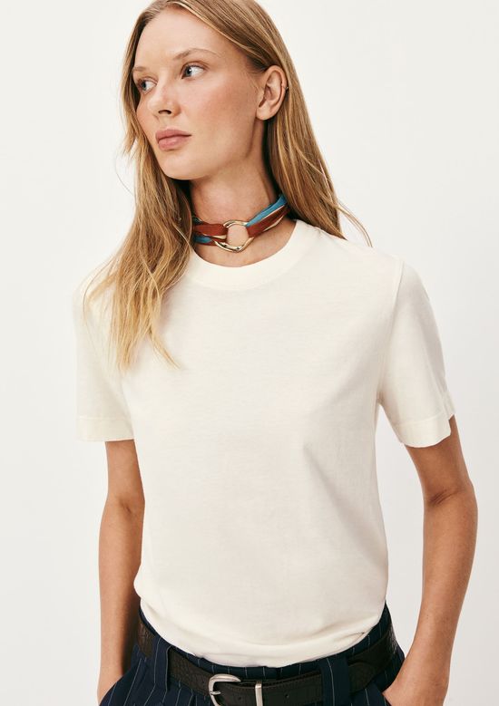 Foto do produto: Camiseta Básica Feminina Estonada Soft - Off white