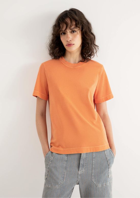 Foto do produto: Camiseta Básica Feminina Estonada Soft - Laranja