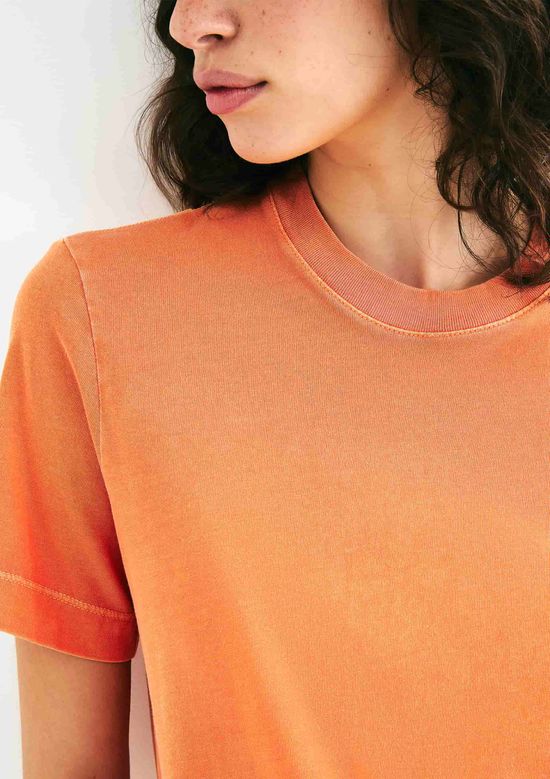 Foto do produto: Camiseta Básica Feminina Estonada Soft - Laranja