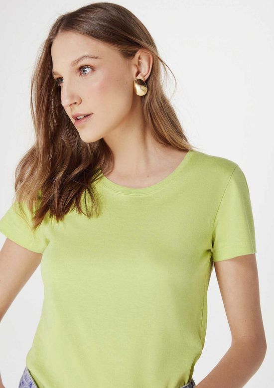 Foto do produto: Camiseta Básica Feminina Slim World - Verde