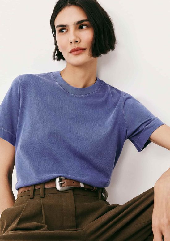Foto do produto: Camiseta Básica Feminina Estonada Soft - Azul