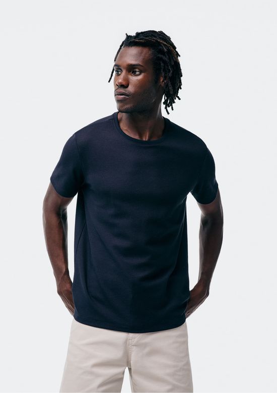 Foto do produto: Camiseta Masculina Texturizada Em Algodão Peruano - Preto