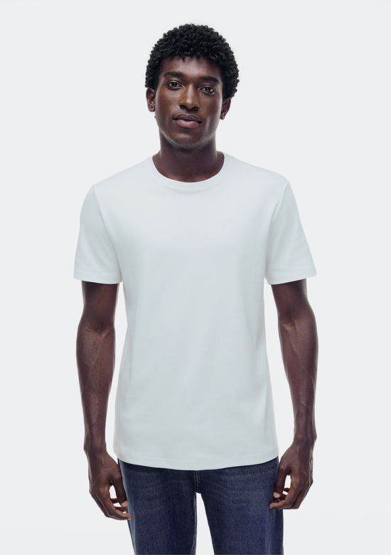 Foto do produto: Camiseta Masculina Texturizada Em Algodão Peruano - Branco
