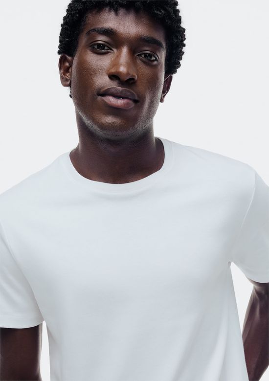 Foto do produto: Camiseta Masculina Texturizada Em Algodão Peruano - Branco