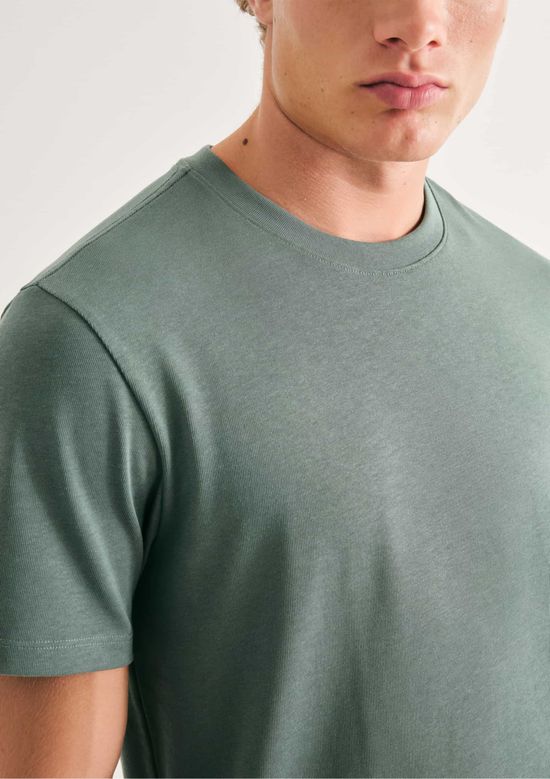 Foto do produto: Camiseta Masculina Manga Curta Em Algodão Peruano - Verde