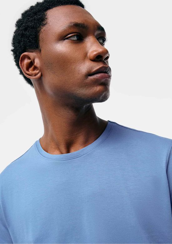 Foto do produto: Camiseta Básica Masculina Manga Curta Pima - Azul