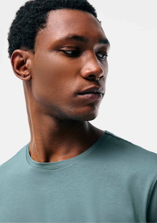 Foto do produto: Camiseta Básica Masculina Manga Curta Pima - Azul