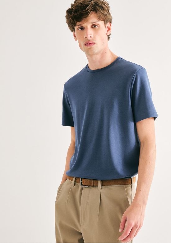 Foto do produto: Camiseta Masculina Manga Curta Super Cotton Pima - Azul