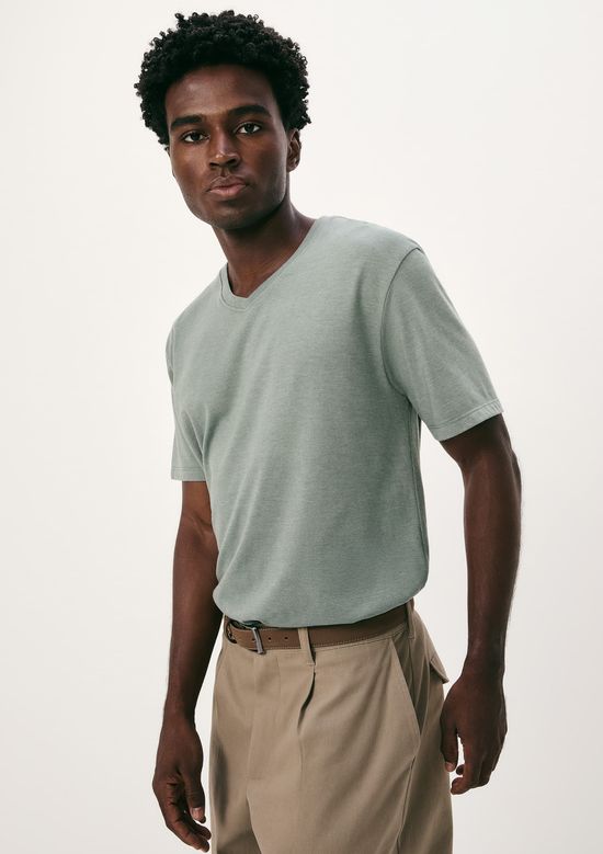 Foto do produto: Camiseta Básica Masculina Manga Curta Gola V World - Verde