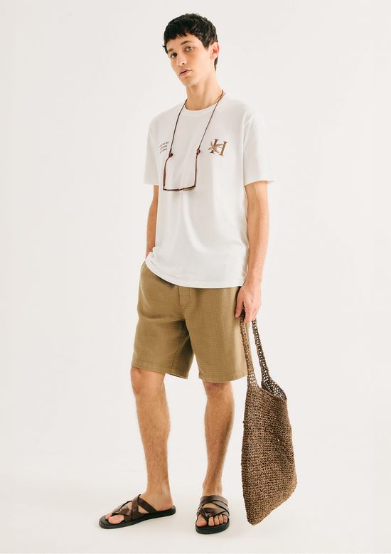 Foto do produto: Camiseta Masculina Manga Curta Com Estampa - Branco