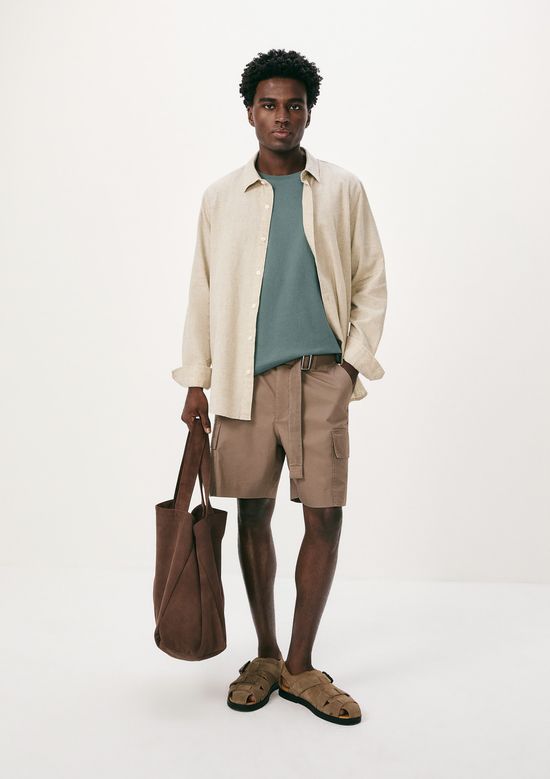 Foto do produto: Camiseta Básica Masculina World Com Bordado - Azul