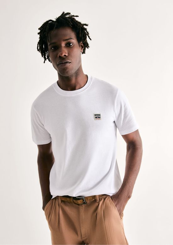 Foto do produto: Camiseta Masculina Manga Curta Com Estampa - Branco