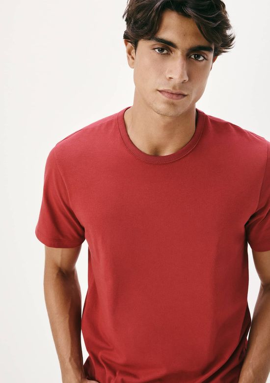 Foto do produto: Camiseta Básica Masculina Manga Curta Slim - Vermelho