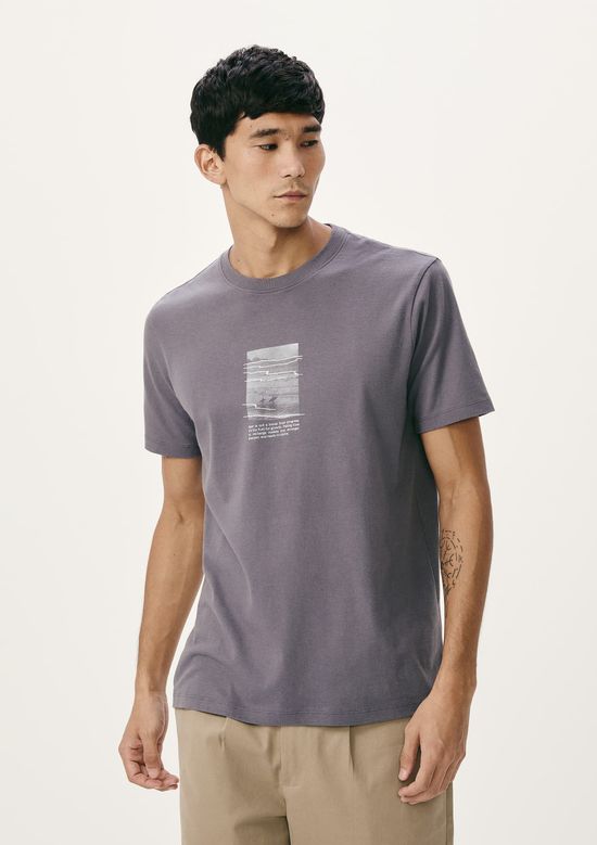Foto do produto: Camiseta Masculina Manga Curta Com Estampa - Cinza