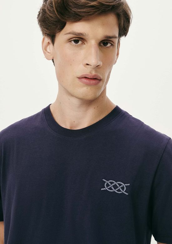 Foto do produto: Camiseta Masculina Manga Curta Com Estampa - Azul