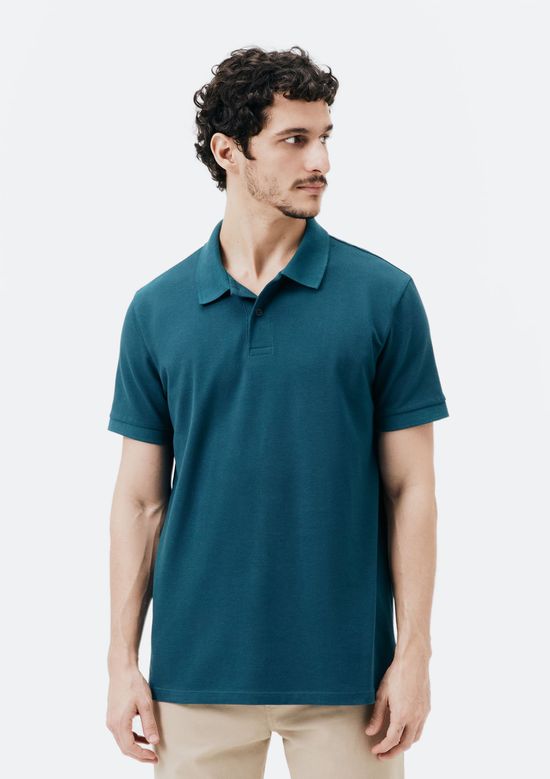 Foto do produto: Camisa Polo Básica Masculina Manga Curta Em Piquet - Verde